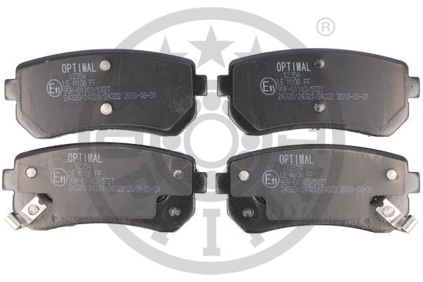 OPTIMAL BP-12354 Fren Sistemleri Fren Balatası - HYUNDAI ix20 (JC) uyumlu