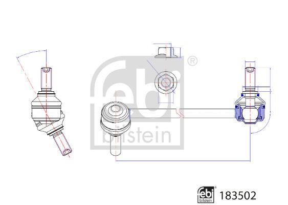 FEBI BILSTEIN 183502 Süspansiyon Sistemi Stabilizatör - HONDA HR-V (RU) uyumlu