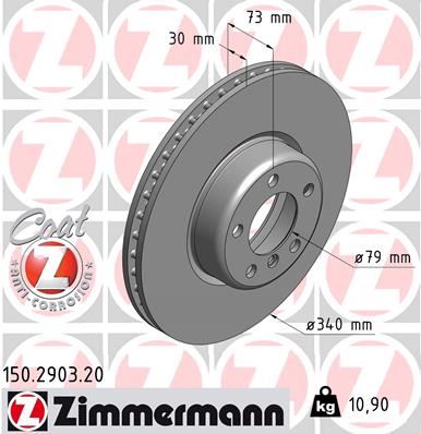 ZIMMERMANN 150.2903.20 Fren Sistemleri Fren Diski - BMW 1 (F20) uyumlu
