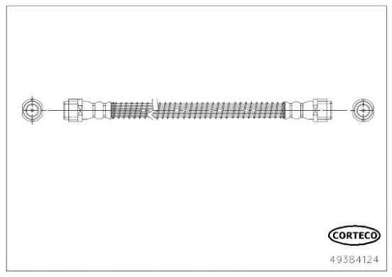 CORTECO 49384124 Fren Sistemleri Fren Hortumları - VW AMAROK (2HA, 2HB, S1B, S6B, S7A, S7B, AGD) uyumlu