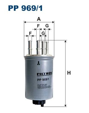 FILTRON PP 969/1 Yakıt Sistemi Yakıt Filtresi - LAND ROVER DISCOVERY III (L319) uyumlu