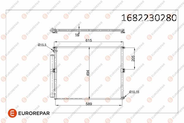 EUROREPAR 1682230280 İklimlendirme Sistemi Klima Radyatörü