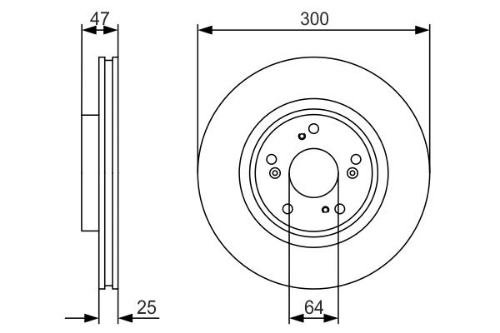 BOSCH 0 986 479 R24 Fren Sistemleri Fren Diski - HONDA CR-V II (RD_) uyumlu