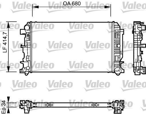 VALEO 735084 Soğutma Sistemi Su Soğutucu & Parçaları - VW CRAFTER 30-35 Minibüs/Otobüs (2E_) uyumlu
