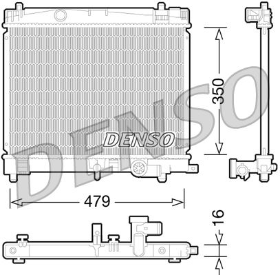 DENSO DRM50078 Soğutma Sistemi Su Soğutucu & Parçaları - TOYOTA URBAN CRUISER (_P1_) uyumlu