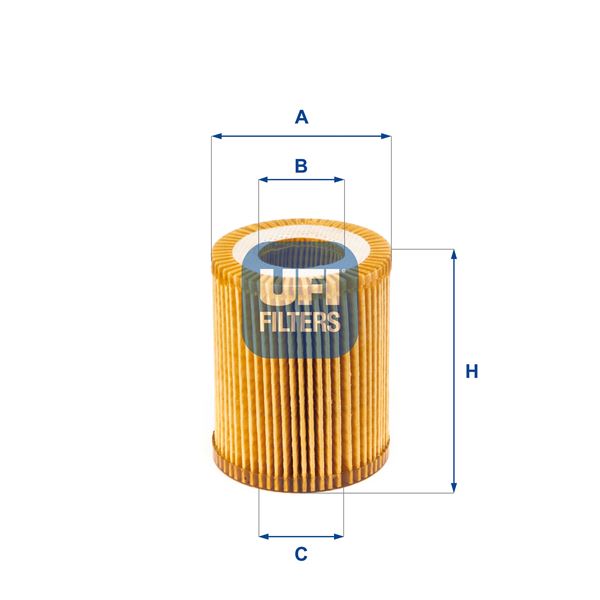 UFI 25.164.00 Motor Yağ Filtresi - BMW 1 (F20) uyumlu