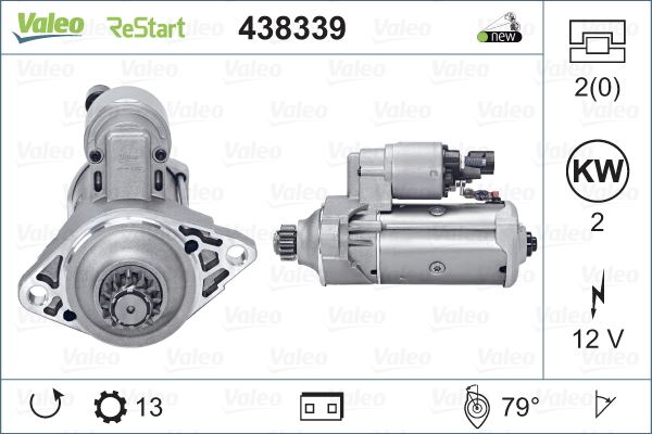 VALEO 438339 Elektrik Sistemi Marş Motoru - VW PASSAT B7 (362) uyumlu