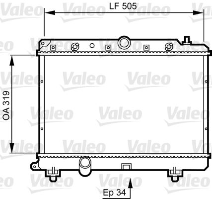 VALEO 731817 Soğutma Sistemi Su Soğutucu & Parçaları - ROVER 600 I (RH) uyumlu