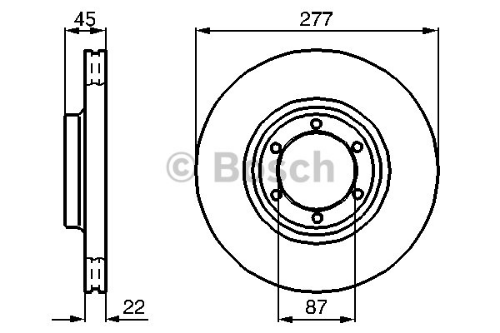 BOSCH 0 986 478 635 Fren Sistemleri Fren Diski - MITSUBISHI PAJERO I Canvas Top (L04_G) uyumlu