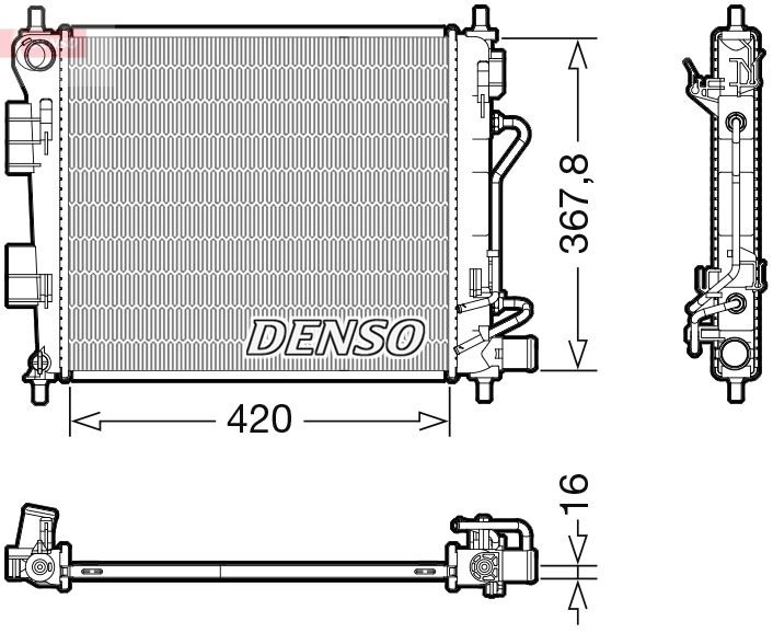 DENSO DRM41018 Soğutma Sistemi Su Soğutucu & Parçaları - HYUNDAI i10 II (BA, IA) uyumlu