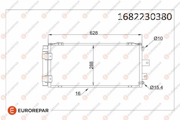 EUROREPAR 1682230380 İklimlendirme Sistemi Klima Radyatörü - TOYOTA COROLLA Station wagon (_E11_) uyumlu