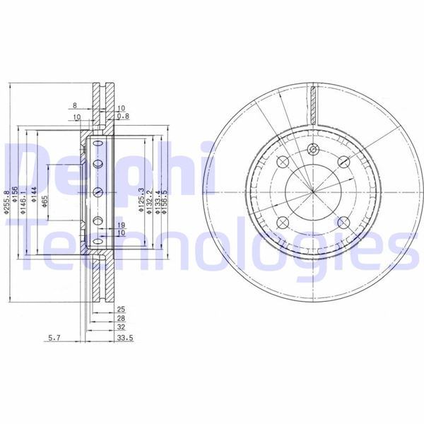 DELPHI BG3694 Fren Sistemleri Fren Diski - VW POLO III (6N1) uyumlu