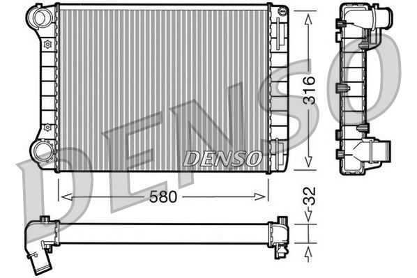 DENSO DRM09101 Soğutma Sistemi Su Soğutucu & Parçaları - FIAT PUNTO (188_) uyumlu