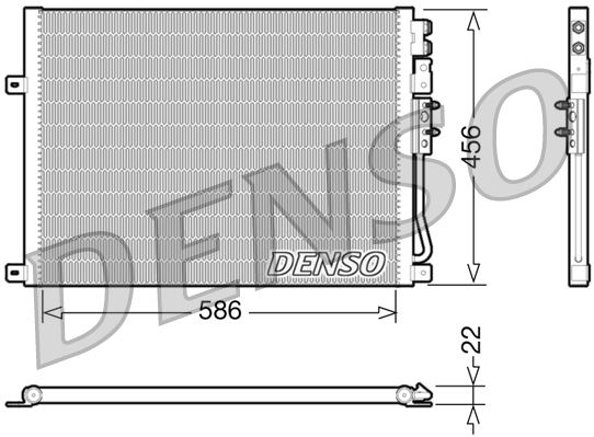DENSO DCN06009 İklimlendirme Sistemi Klima Radyatörü - JEEP GRAND CHEROKEE III (WH, WK) uyumlu