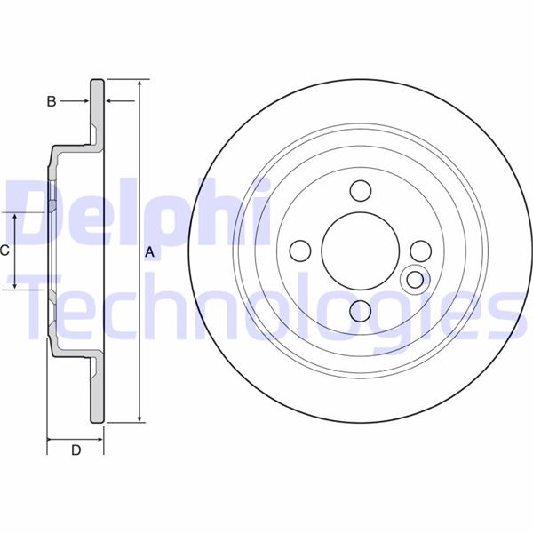 DELPHI BG4560C Fren Sistemleri Fren Diski - MINI MINI (R56) uyumlu