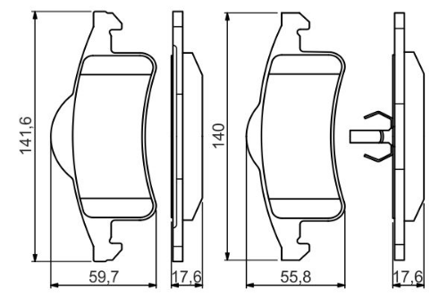 BOSCH 0 986 424 665 Fren Sistemleri Fren Balatası - JEEP GRAND CHEROKEE II (WJ, WG) uyumlu