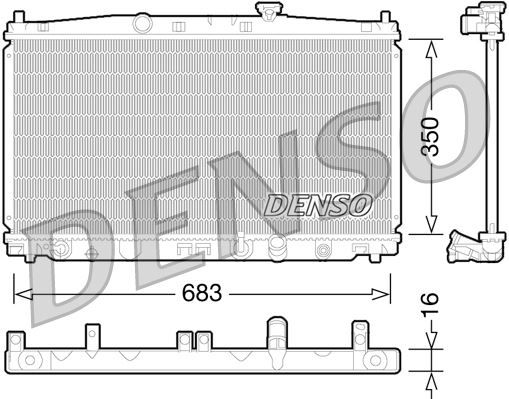 DENSO DRM40032 Soğutma Sistemi Su Soğutucu & Parçaları - HONDA INSIGHT (ZE_) uyumlu