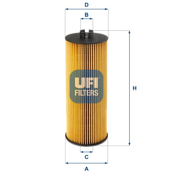 UFI 25.036.00 Motor Yağ Filtresi - MERCEDES-BENZ AXOR 2 uyumlu