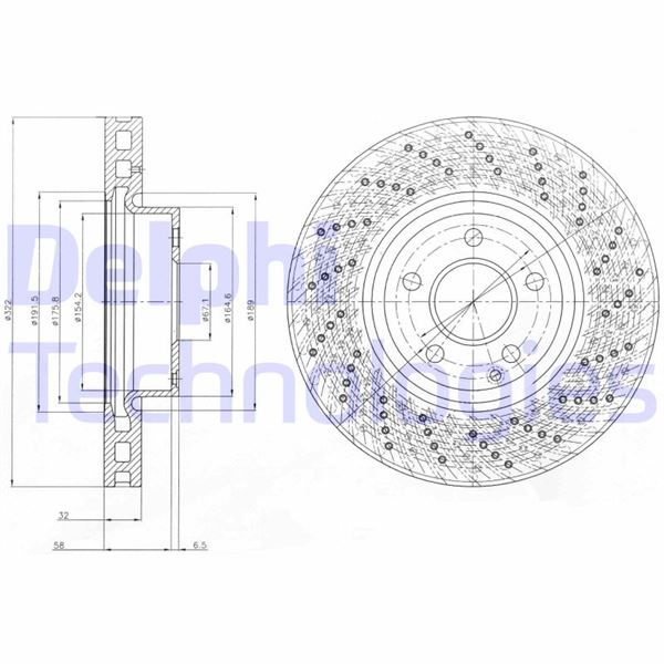 DELPHI BG9076C Fren Sistemleri Fren Diski - MERCEDES-BENZ C-SERISI (W204) uyumlu
