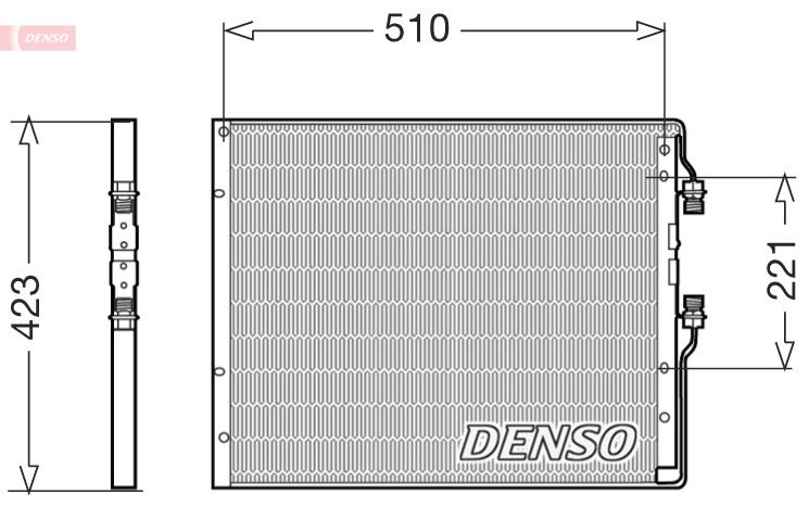 DENSO DCN12101 İklimlendirme Sistemi Klima Radyatörü - IVECO DAILY V Platform şasi uyumlu