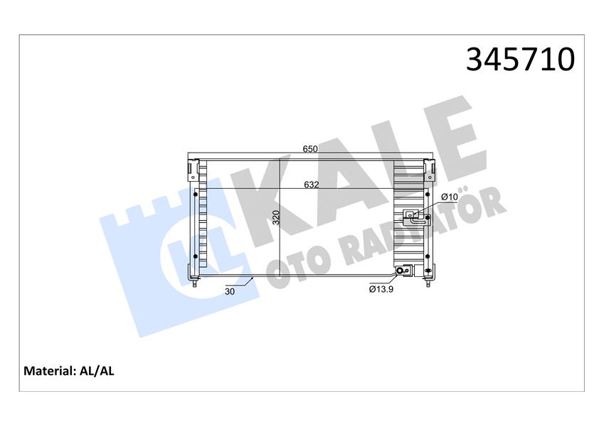 KALE OTO RADYATÖR 345710 İklimlendirme Sistemi Klima Radyatörü - HONDA ACCORD IV (CB) uyumlu