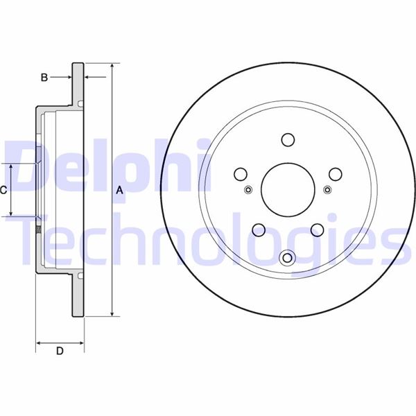 DELPHI BG4757C Fren Sistemleri Fren Diski - TOYOTA PRIUS PLUS (_W4_) uyumlu