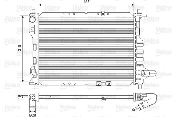 VALEO 701598 Soğutma Sistemi Su Soğutucu & Parçaları - CHEVROLET MATIZ (M200, M250) uyumlu