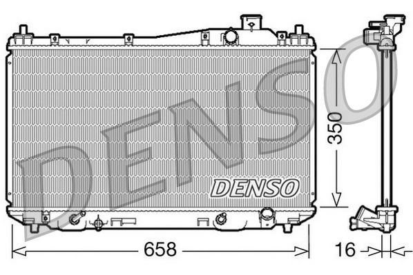 DENSO DRM40008 Soğutma Sistemi Su Soğutucu & Parçaları - MERCEDES-BENZ 124 T-Model (S124) uyumlu