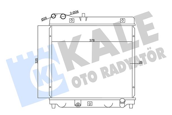 KALE OTO RADYATÖR 350000 Soğutma Sistemi Su Soğutucu & Parçaları - HONDA JAZZ II (GD_, GE3, GE2) uyumlu
