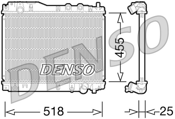 DENSO DRM40027 Soğutma Sistemi Su Soğutucu & Parçaları - HONDA CIVIC VII Hatchback (EU, EP, EV) uyumlu
