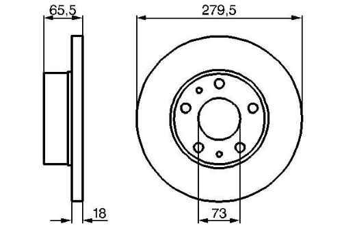 BOSCH 0 986 478 843 Fren Sistemleri Fren Diski - PEUGEOT BOXER Minibüs/Otobüs (230P) uyumlu