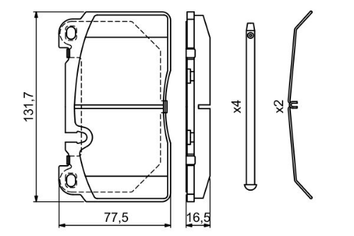 BOSCH 0 986 494 694 Fren Sistemleri Fren Balatası - AUDI A7 Sportback (4GA, 4GF) uyumlu