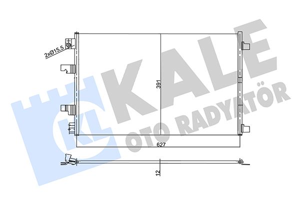 KALE OTO RADYATÖR 358755 İklimlendirme Sistemi Klima Radyatörü - NISSAN QASHQAI I (J10, NJ10) uyumlu