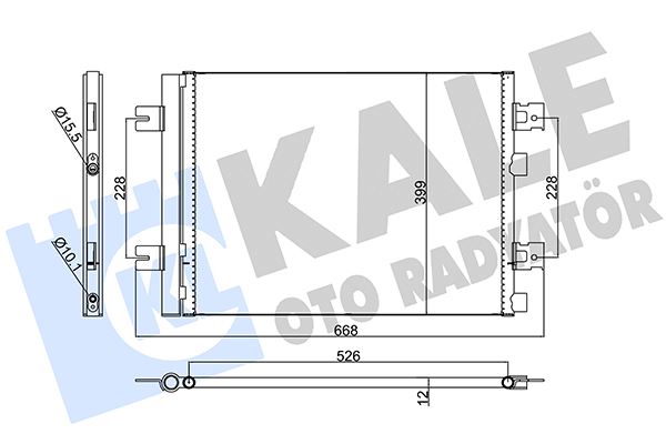 KALE OTO RADYATÖR 389300 İklimlendirme Sistemi Klima Radyatörü - DACIA LOGAN Pick-up (US_) uyumlu