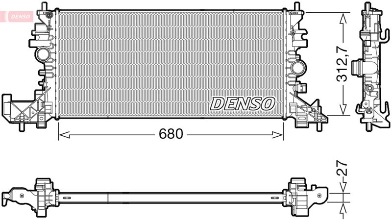 DENSO DRM20118 Soğutma Sistemi Su Soğutucu & Parçaları - OPEL ASTRA K (B16) uyumlu