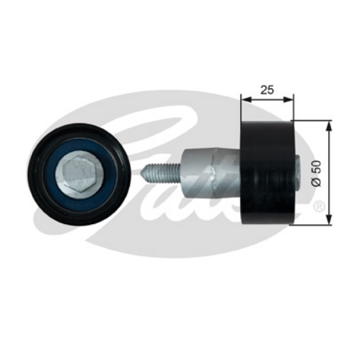 GATES T42317 Motor Yönlendirme & Kılavuz Makarası - VW UP! (121, 122, BL1, BL2, BL3, 123) uyumlu
