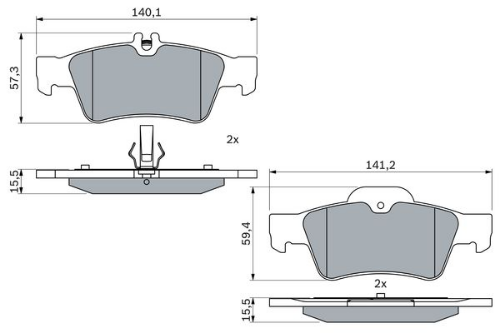 BOSCH 0 986 424 699 Fren Sistemleri Fren Balatası - MERCEDES-BENZ CLS (C218) uyumlu
