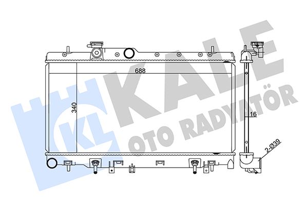 KALE OTO RADYATÖR 371500 Soğutma Sistemi Su Soğutucu & Parçaları - SUBARU LEGACY III Station wagon (BH) uyumlu