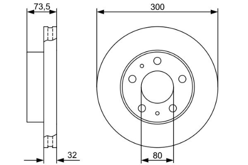 BOSCH 0 986 479 315 Fren Sistemleri Fren Diski - FIAT DUCATO Panelvan/Van (250_) uyumlu