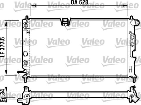 VALEO 731847 Soğutma Sistemi Su Soğutucu & Parçaları - OPEL VECTRA B Hatchback (J96) uyumlu