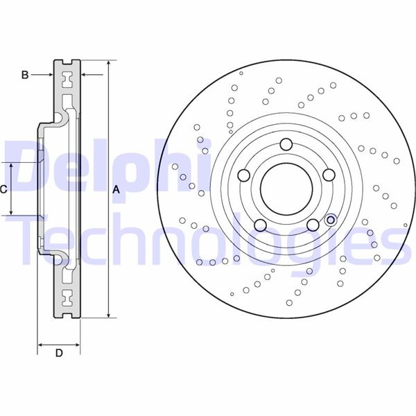DELPHI BG9189C Fren Sistemleri Fren Diski - MERCEDES-BENZ CLS (C218) uyumlu