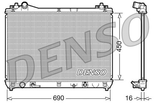 DENSO DRM47017 Soğutma Sistemi Su Soğutucu & Parçaları - SUZUKI GRAND VITARA II (JT, TE, TD) uyumlu