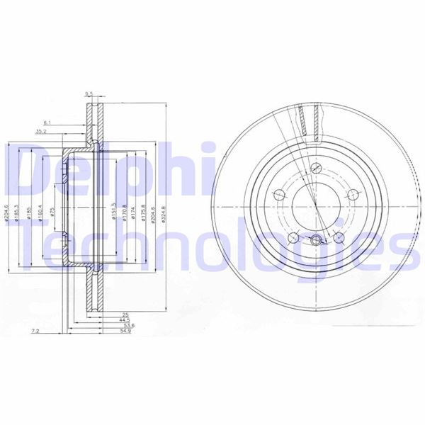 DELPHI BG3938 Fren Sistemleri Fren Diski - BMW X3 (E83) uyumlu