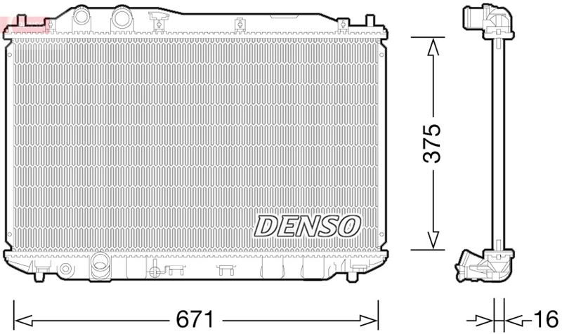 DENSO DRM40028 Soğutma Sistemi Su Soğutucu & Parçaları - HONDA CIVIC VIII Sedan (FD, FA) uyumlu