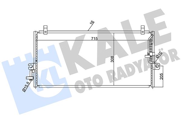 KALE OTO RADYATÖR 388500 İklimlendirme Sistemi Klima Radyatörü - NISSAN PRIMERA (P11) uyumlu
