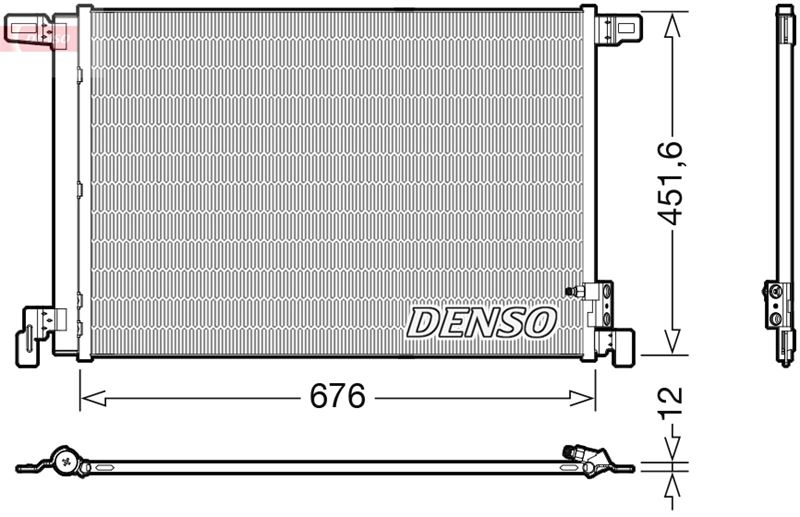 DENSO DCN02008 İklimlendirme Sistemi Klima Radyatörü - AUDI Q7 (4MB, 4MG, 4MQ) uyumlu