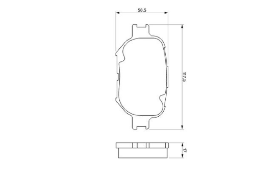 BOSCH 0 986 424 808 Fren Sistemleri Fren Balatası - TOYOTA CELICA Coupe (_T23_) uyumlu
