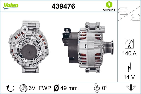 VALEO 439476 Elektrik Sistemi Alternatör - BMW 3 (E30) uyumlu