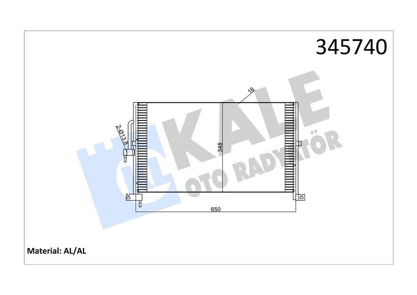 KALE OTO RADYATÖR 345740 İklimlendirme Sistemi Klima Radyatörü - JAGUAR X-TYPE I (X400) uyumlu
