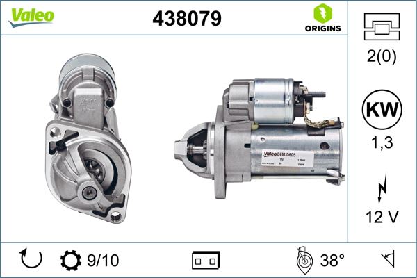 VALEO 438079 Elektrik Sistemi Marş Motoru - MERCEDES-BENZ A-SERISI (W168) uyumlu